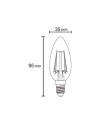 BOMBILLA LED - E14 VELA FILAMENTO - 4W - 2700K - 400Lm - 360º